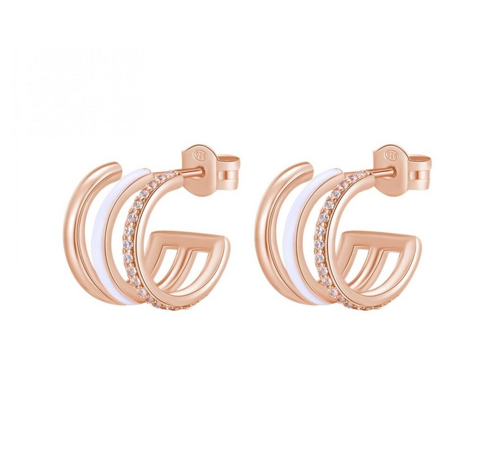 Rosato Ohrring-Set Gaia RZGA26 Sterling Silber Dreifach-Reifen-Ohrringe von Rosato