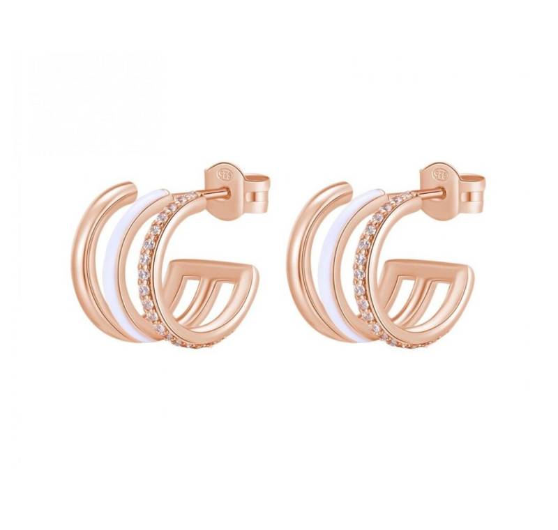 Rosato Ohrring-Set Gaia RZGA26 Sterling Silber Dreifach-Reifen-Ohrringe von Rosato