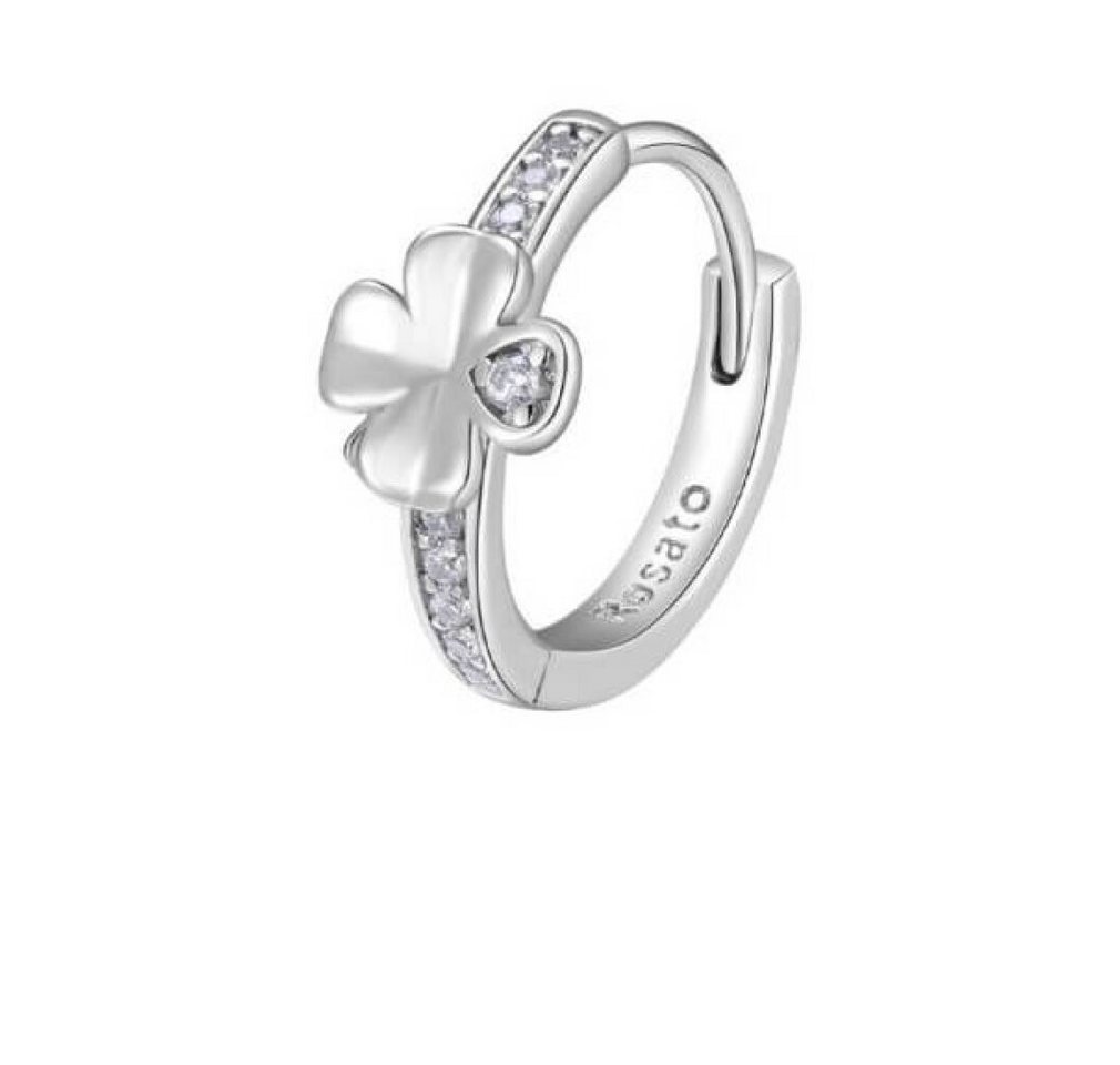 Rosato Ohrring-Set Silberne Einzelohrringe Vierblättriges Kleeblatt Storie RZO059R von Rosato