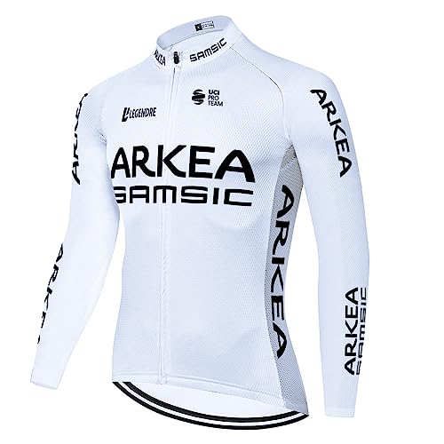 2022 World Tour Team Arkea Sunsreen Dünnes langärmeliges Radtrikot für Herren,Atmungsaktives Rennradtrikot Schnell trocknende Fahrradbekleidung (S) von Roscyker