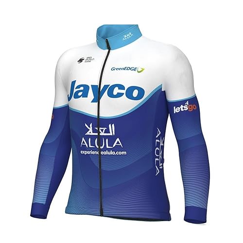 Roscyker 2023 Winter Thermofleece Wärmer Pro Team Langarm-Radtrikot für Männer, schnelltrocknende Rennradjacke Fahrradbekleidung (M) von Roscyker