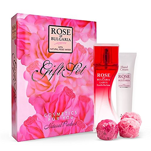 BioFresh Rose of Bulgaria Geschenkset Eau Du Parfum 50 ml, 3X schöne rosa Seife und Handcreme von Rose of Bulgaria