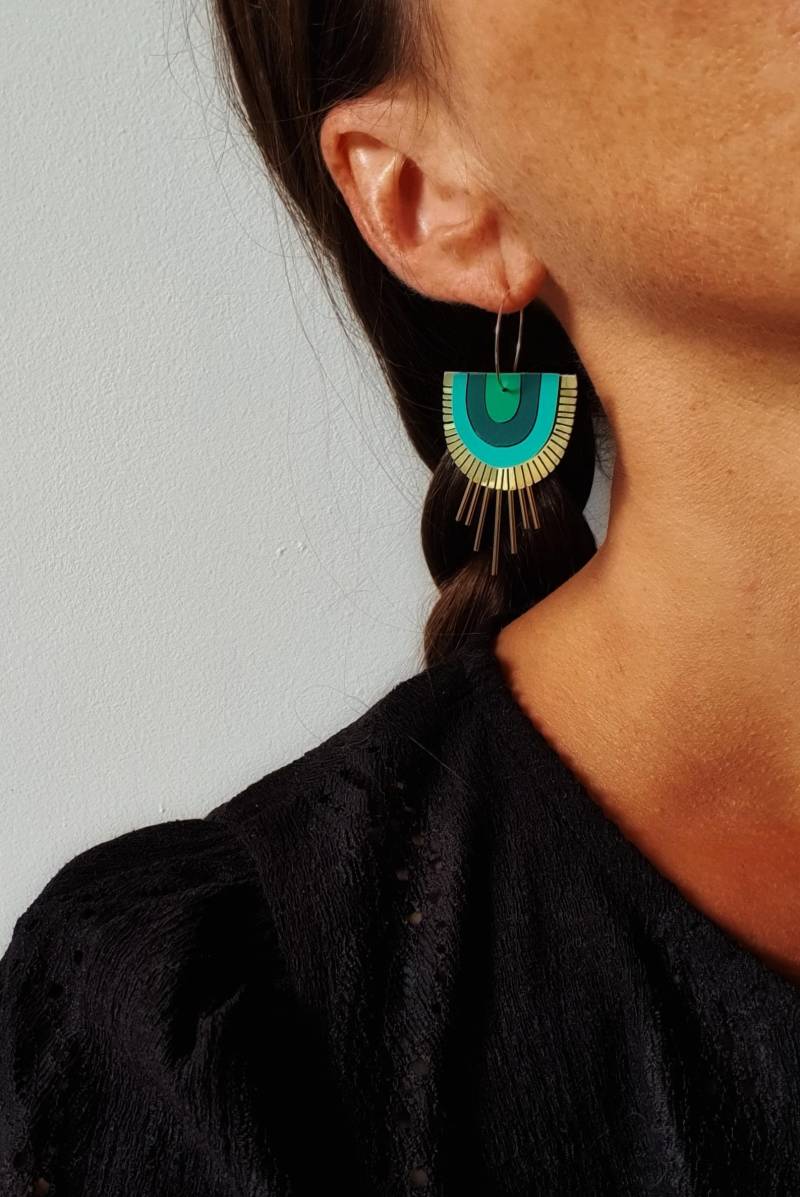 Bam Creolen Sanftgrün von RoseBouchon