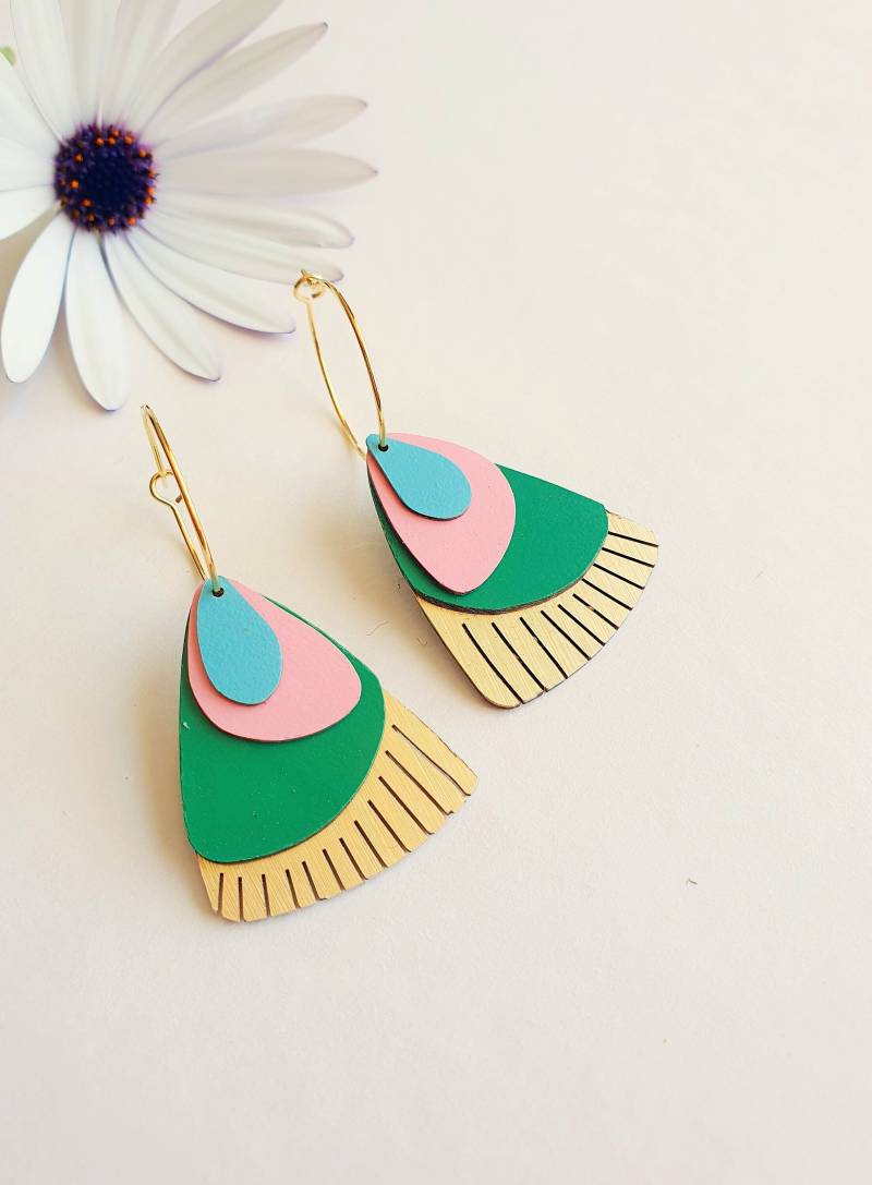 Marcello Western-Creolen in Der Farbe Capri Marcello Western-Creolen in Der Farbe Capri von RoseBouchon