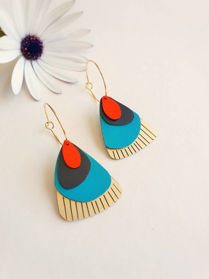 Marcello Western-Ohrringe in Der Farbe Oslo von RoseBouchon