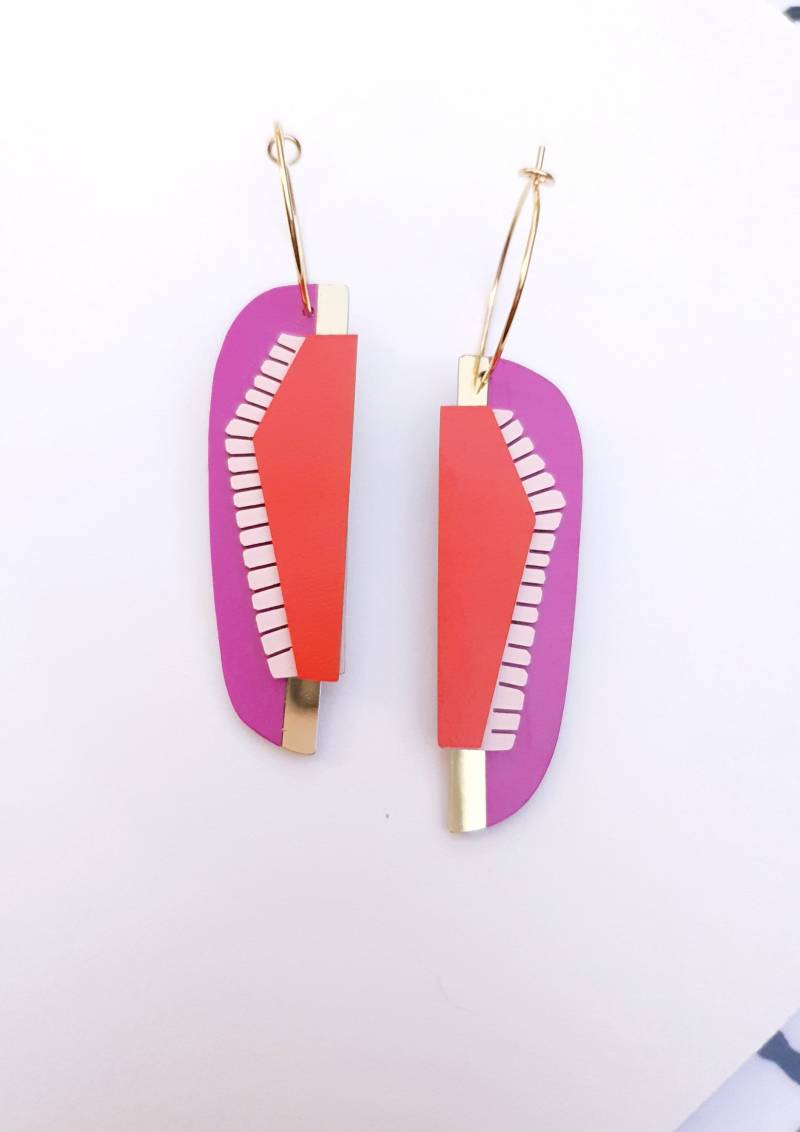 Mogador-Ohrringe in Scharlachroter Farbe von RoseBouchon