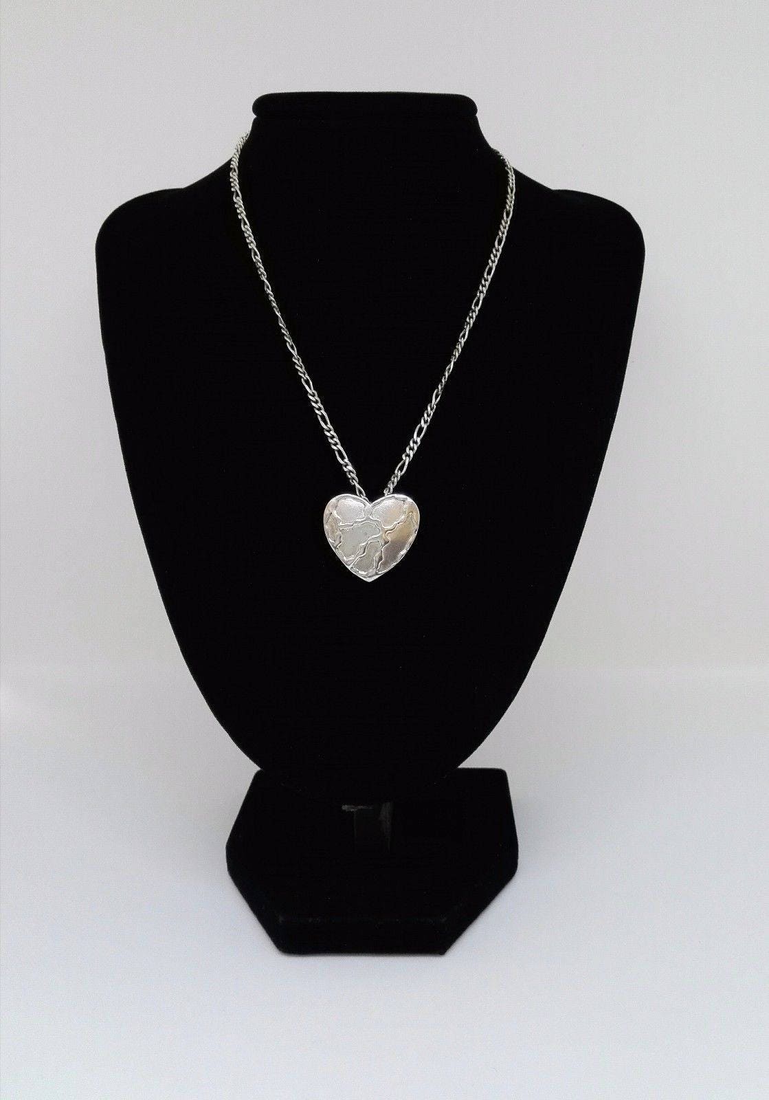 Valentinstag Silber Herz Anhänger Geschenk Der Liebe Hochzeit Schmuck Geburtstag Für Sie von RoseDayVintage