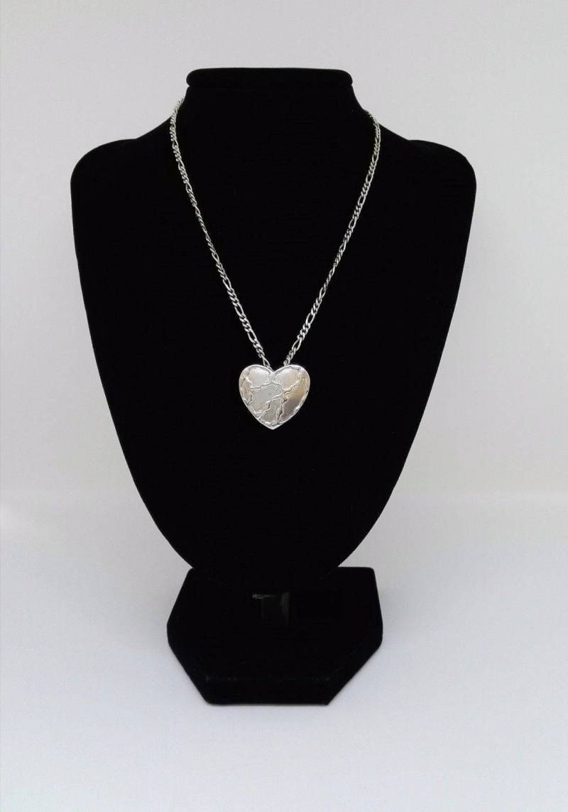 Valentinstag Silber Herz Anhänger Geschenk Der Liebe Hochzeit Schmuck Geburtstag Für Sie von RoseDayVintage