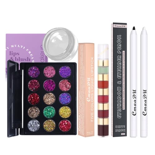 RoseFlower Schminke Set Profi Make Up Set Teenager Mädchen Schminkkoffer Kosmetische Makeup Paletten Lidschatten Vollgesichts Schminke Make-up-Pinsel-Set Augenbrauenstift Eyeliner Mascara von RoseFlower