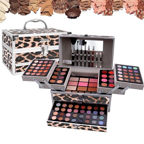 Schminkkoffer Gefüllt, RoseFlower Alles in Einem Makeup Kit Schminkkoffer Gefüllt mit Schminke für Anfänger oder Profis, Make-Up Set inklusive Lidschatten, Lipgloss, Rouge, Eyeliner, Mascara von RoseFlower