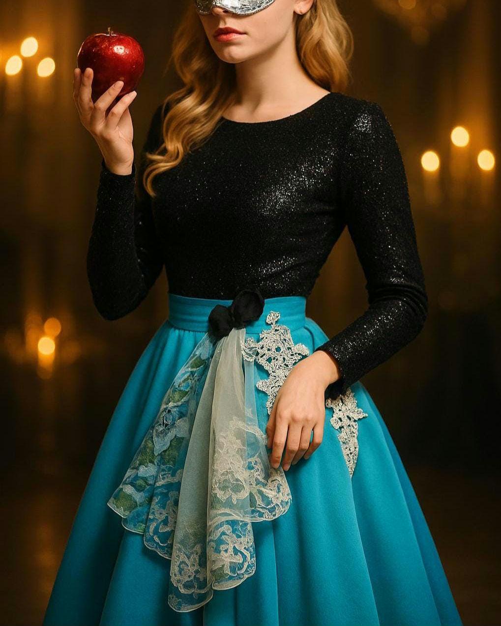 Wunderschöner Party Rock/Petrolblauer Rock/Recycelter Festival Rock/Engagement Rock von RoseJadeBoho