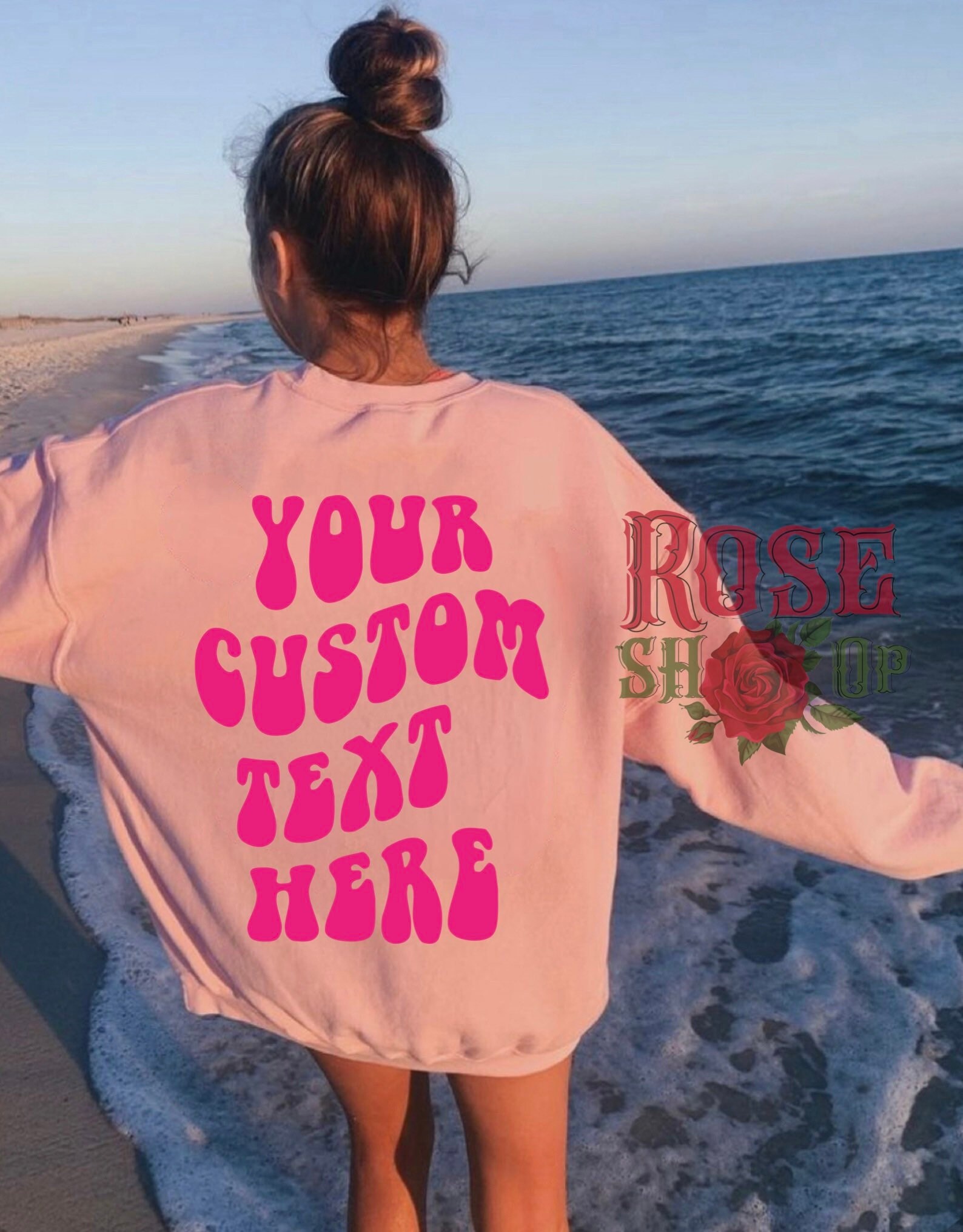 Dein Individueller Text Here On Back Sweatshirt/Hoodie Bunt Trendy Crewneck Sweatshirt Hoodies Sorority Preppy Y2K Dein Individueller Text Here On Back Sweatshirt/Hoodie Bunt Trendy Crewneck Sweatshirt Hoodies Sorority Preppy Y2K von RoseShopbyEve