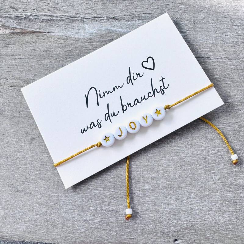 Armband Affirmation // Ich Bin Stark Mutig Toll Genug Wunschwort Geschenk Achtsamkeit Selbstliebe von RoseandJack