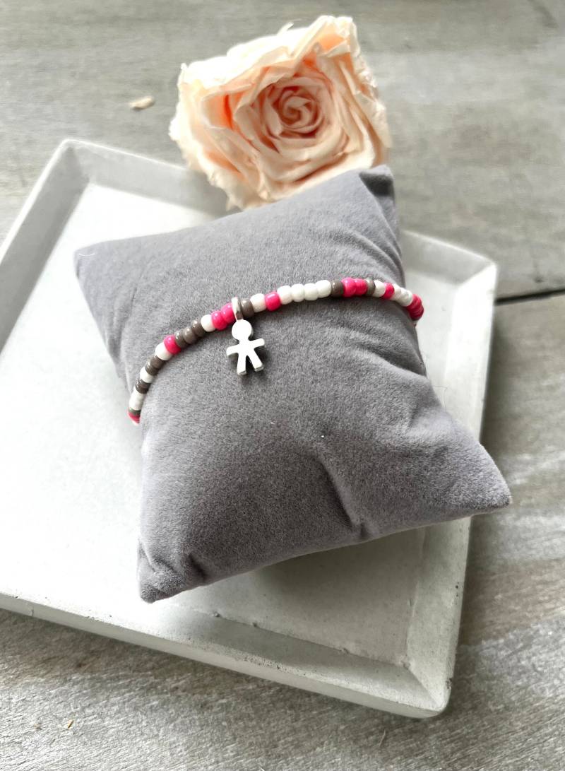 Armband - Perlen Bunt Anhänger Mädchen Junge von RoseandJack