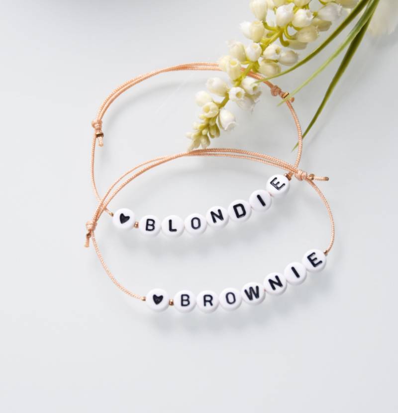 Armbandset Blondie & Brownie Auf Makramée von RoseandJack