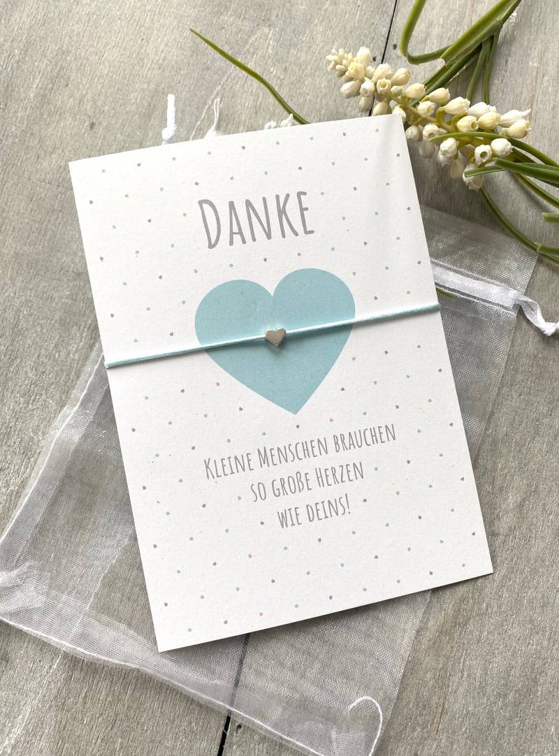 Karte Und Armband Danke Erzieherin Lehrerin Oma von RoseandJack