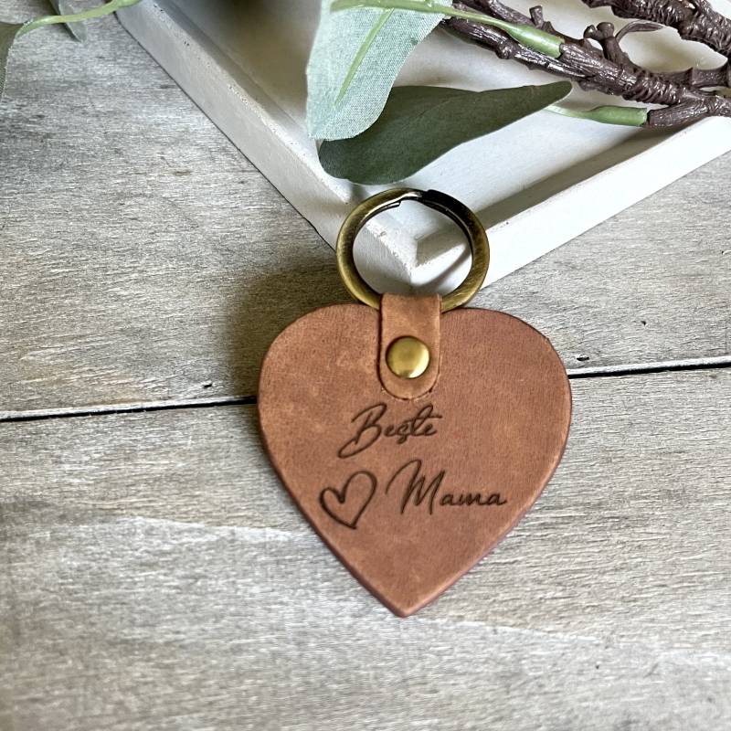 Schlüsselanhänger - Beste Mama Mutter Herz von RoseandJack