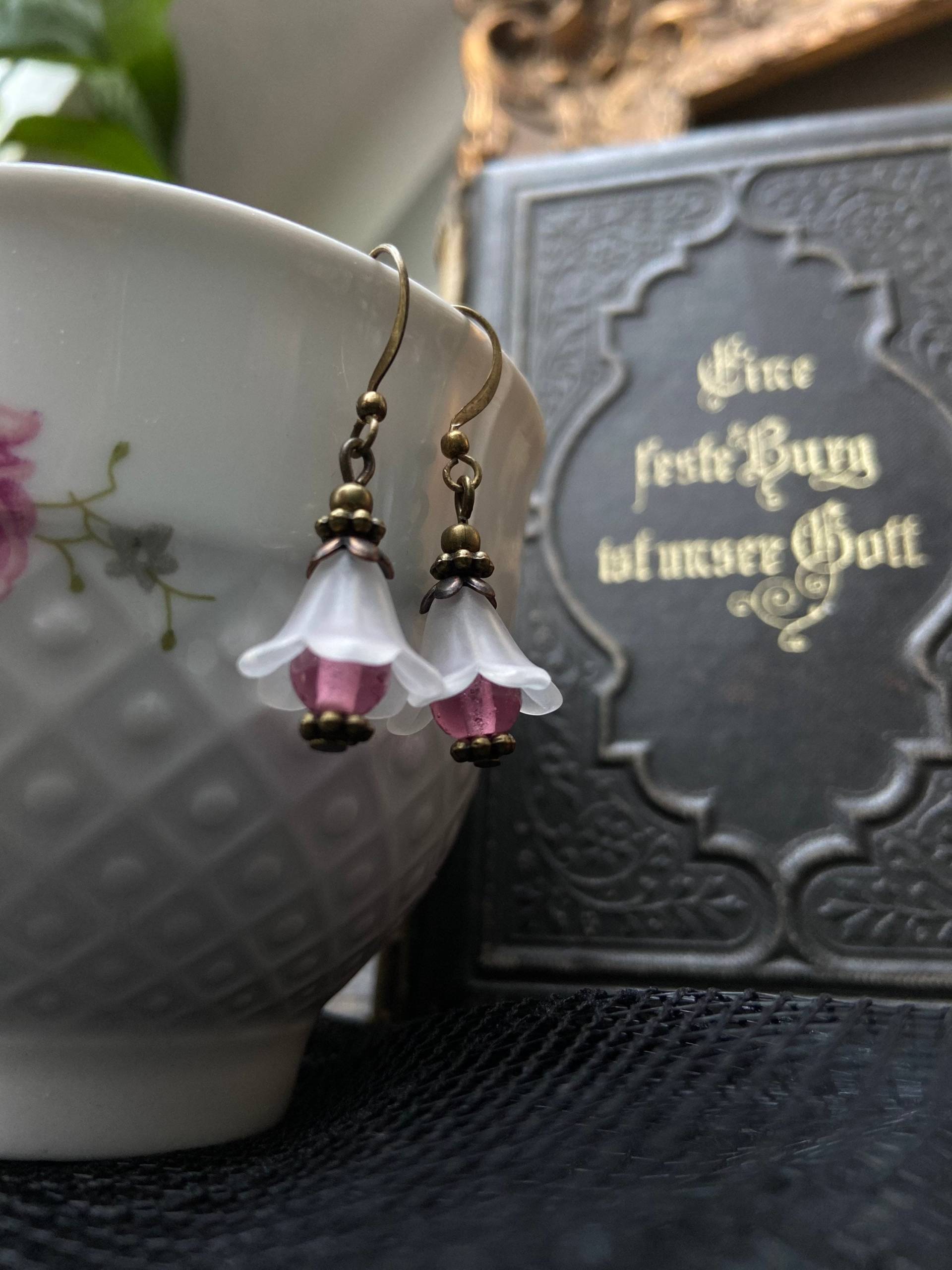 Vintage Flower Rose Antik Shabby Ohrringe Schmuck Elfe Romantisch Fantasy von RoseandMoonshop