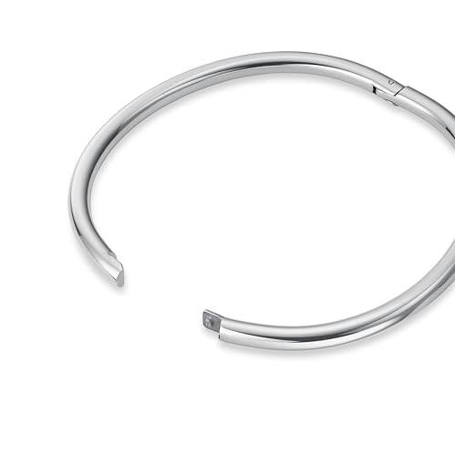 Rosefield Damen Armband Plain Bangle rhodiumplattiert Edelstahl 316L edler Armreif minimalistisch elegant JBPBS-J1046 von Rosefield