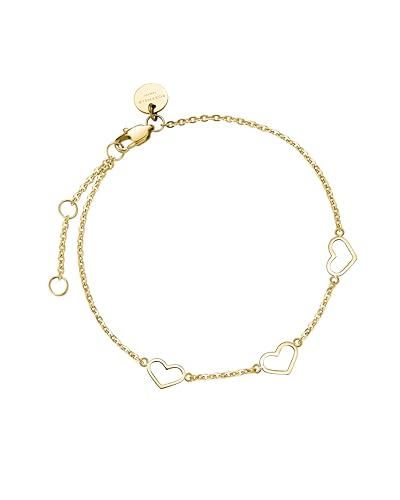 Rosefield Damen-Armband Triple Heart Goldfarben JBTHG-J537 von Rosefield