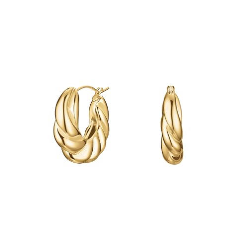 Rosefield Damen Ohrringe Twisted Hoops Ohrstecker Schmuck JETHG-J972 von Rosefield
