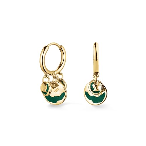 Rosefield Schmuck - Coin Hoops - Gold Emerald Duo - JEEWG-J725 von Rosefield