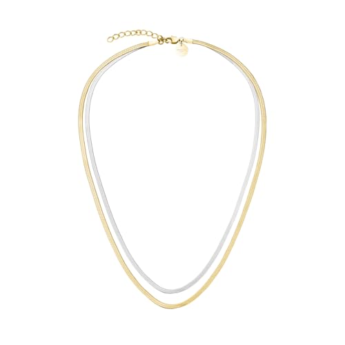 Rosefield Schmuck - Snake Necklace Duo Tone - Silber Gold Duo - JNSCD-J676 von Rosefield