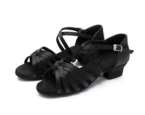 Professionelle Latein Tanzschuhe für Frauen Low Heels 3.5cm für Mädchen Latein Chacha Salsa Jazz Ballsaal Tanzschuh für Anfänger Übungsspiel von Rosefinch