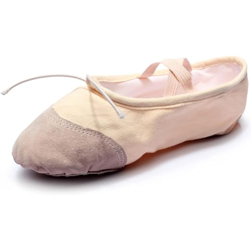 Rosefinch Ballettschuhe Tanzschuhe für Mädchen und Damen Geteilte Ledersohle Canvas Ballett schläppchen für Kinder und Erwachsene Ballerinas 40 von Rosefinch