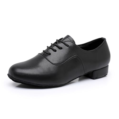Rosefinch Herren Tanzschuhe Standard Latein Ballsaal Tanzschuhe Tango Salsa Übungsschuhe Schwarz 41EU von Rosefinch