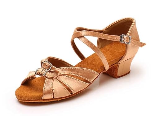 Rosefinch Latein Tanzschuh für Mädchen Frauen 3.5cm Latein Salsa Ballroom Soft Tanzschuh für Anfänger & Praxis, Pink 33EU von Rosefinch