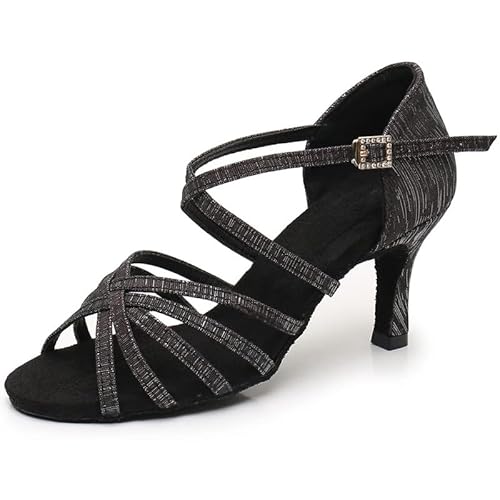 Rosefinch Latein Tanzschuhe für Damen Schwarz Professionelle Tanzschuhe Ballsaal Party Salsa Tanzübung Performance Schuhe von Rosefinch