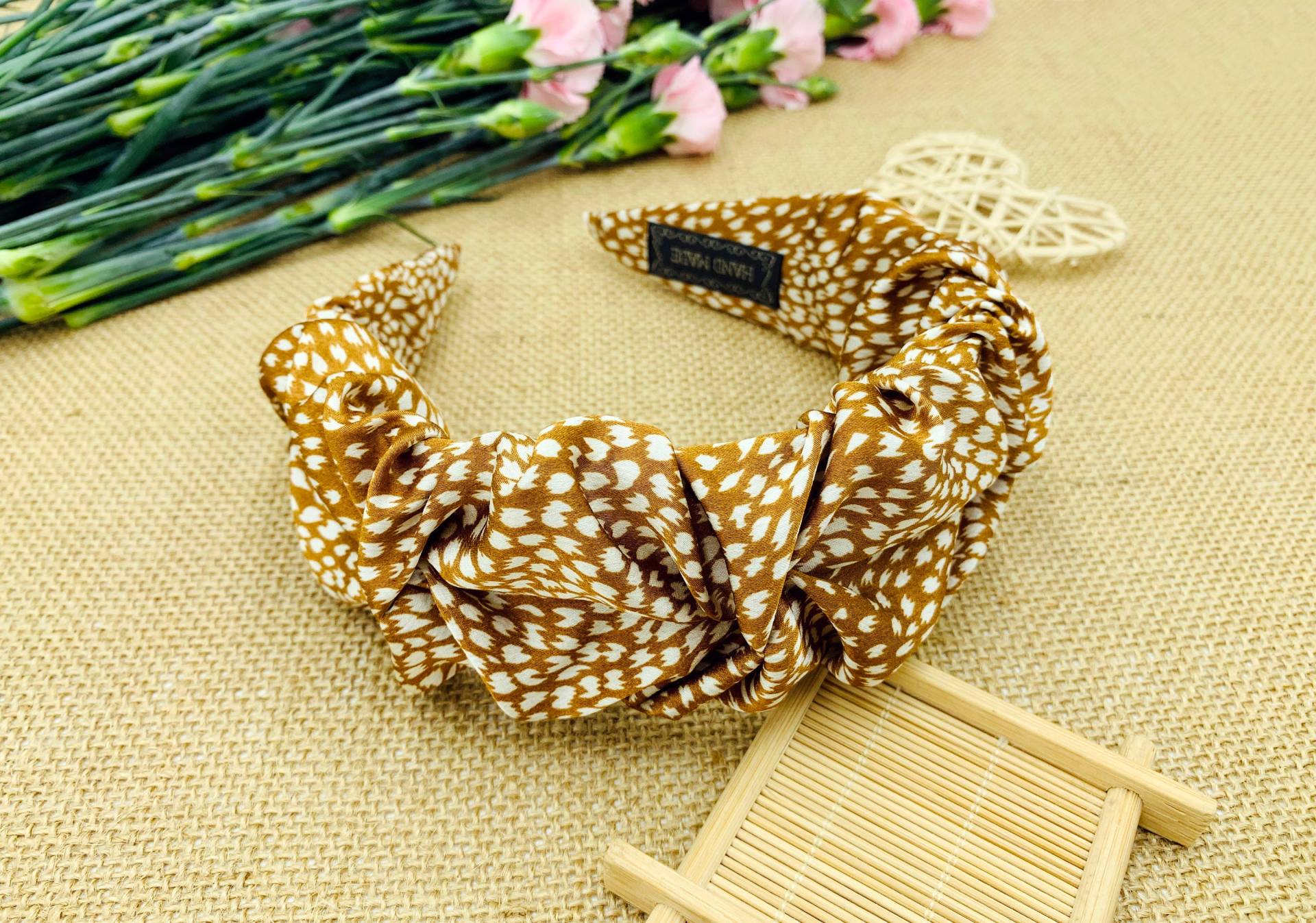 Caramel Leopard Falten Stirnband, Leopard Rüschen Stirnband, Aliceband, Leopard Twisted Wave Stirnband, Boho Stirnband, Caramel Stirnband Caramel Leopard Falten Stirnband, Leopard Rüschen Stirnband, Aliceband, Leopard Twisted Wave Stirnband, Boho Stirnband, Caramel Stirnband von Roselingling