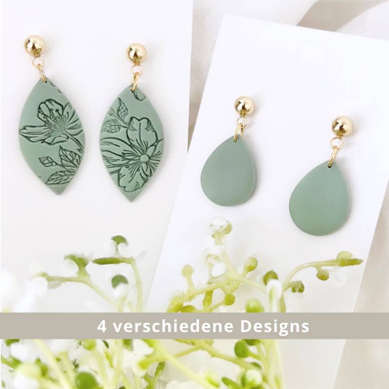 Leichte Hängende Polymer Clay Ton Ohrringe Mit Blumen Muster in Tropfen Form Für Frauen/Boho Schmuck Als Geschenkidee Zu Weihnachten von RosemaryoliveDE