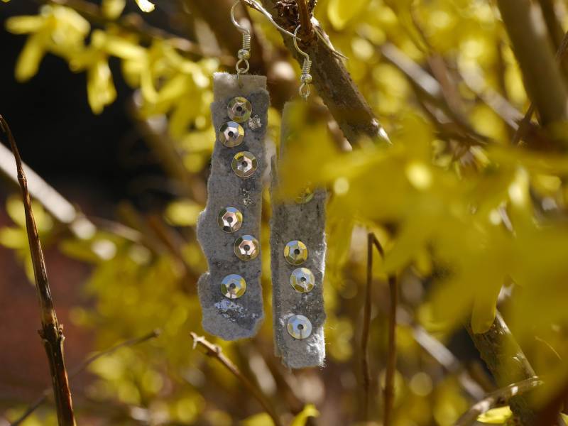 Ohrringe - Grau Trifft Silber von RosemarysTraum