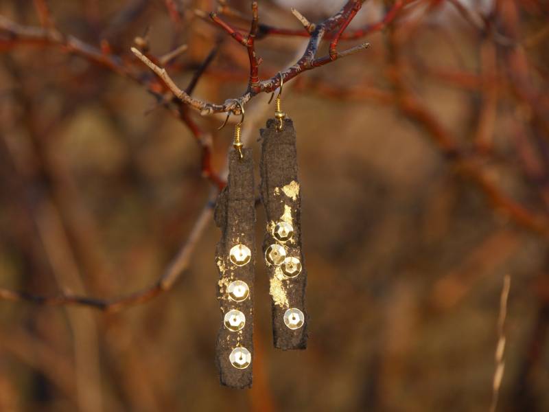 Ohrringe - Schwarz Trifft Gold von RosemarysTraum