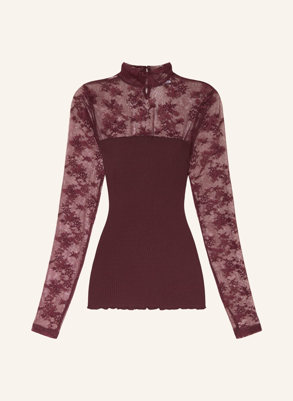 Rosemunde Longsleeve Balta Im Materialmix rot von Rosemunde