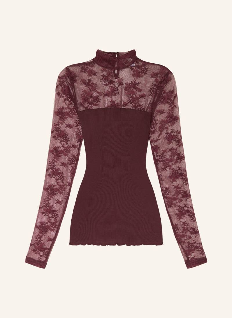 Rosemunde Longsleeve Balta Im Materialmix rot von Rosemunde