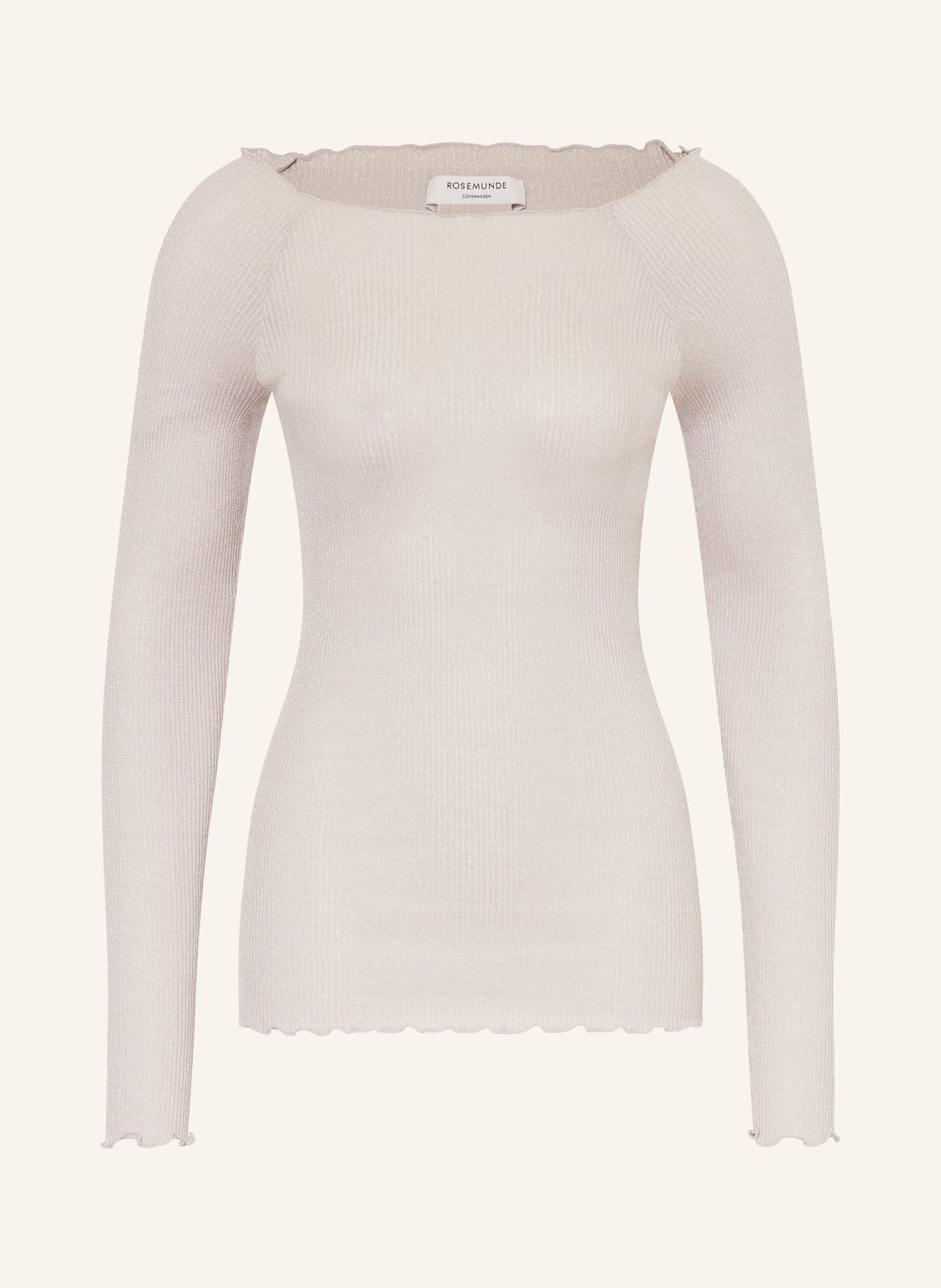 Rosemunde Longsleeve Bliss Mit Seide Und Glitzergarn weiss von Rosemunde