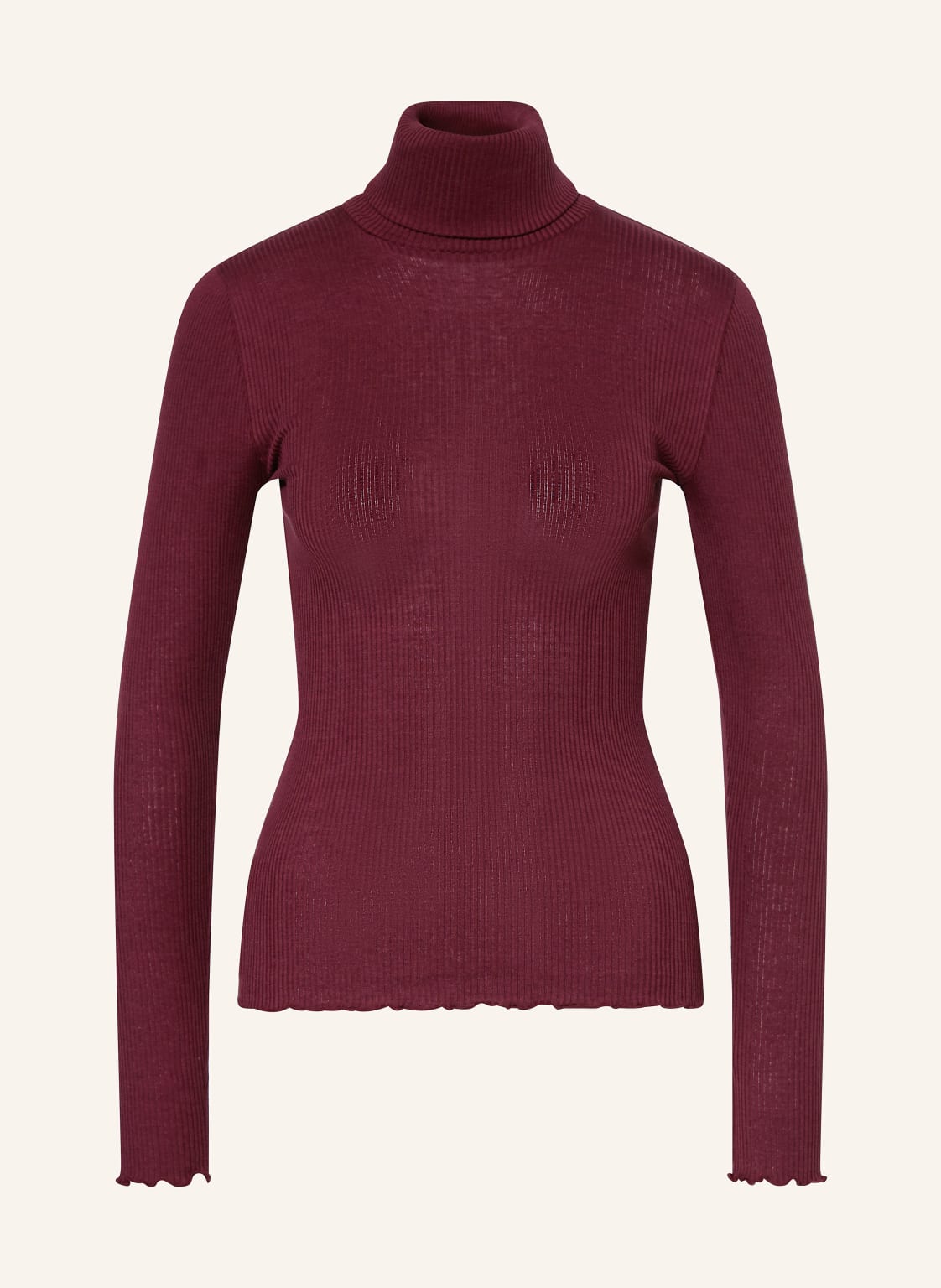 Rosemunde Rollkragenshirt Beatha Mit Seide rot von Rosemunde