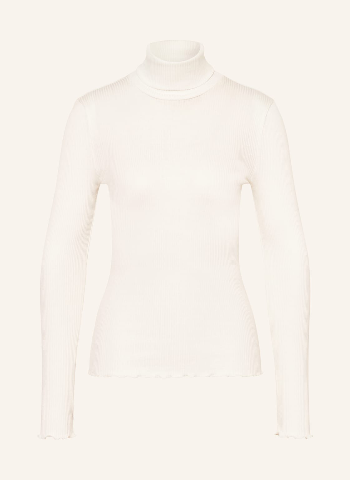 Rosemunde Rollkragenshirt Beatha Mit Seide weiss von Rosemunde