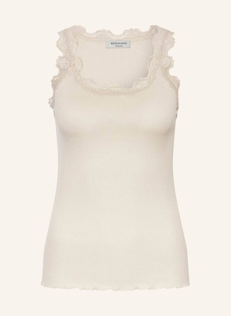 Rosemunde Seidentop Babette Mit Spitze weiss von Rosemunde