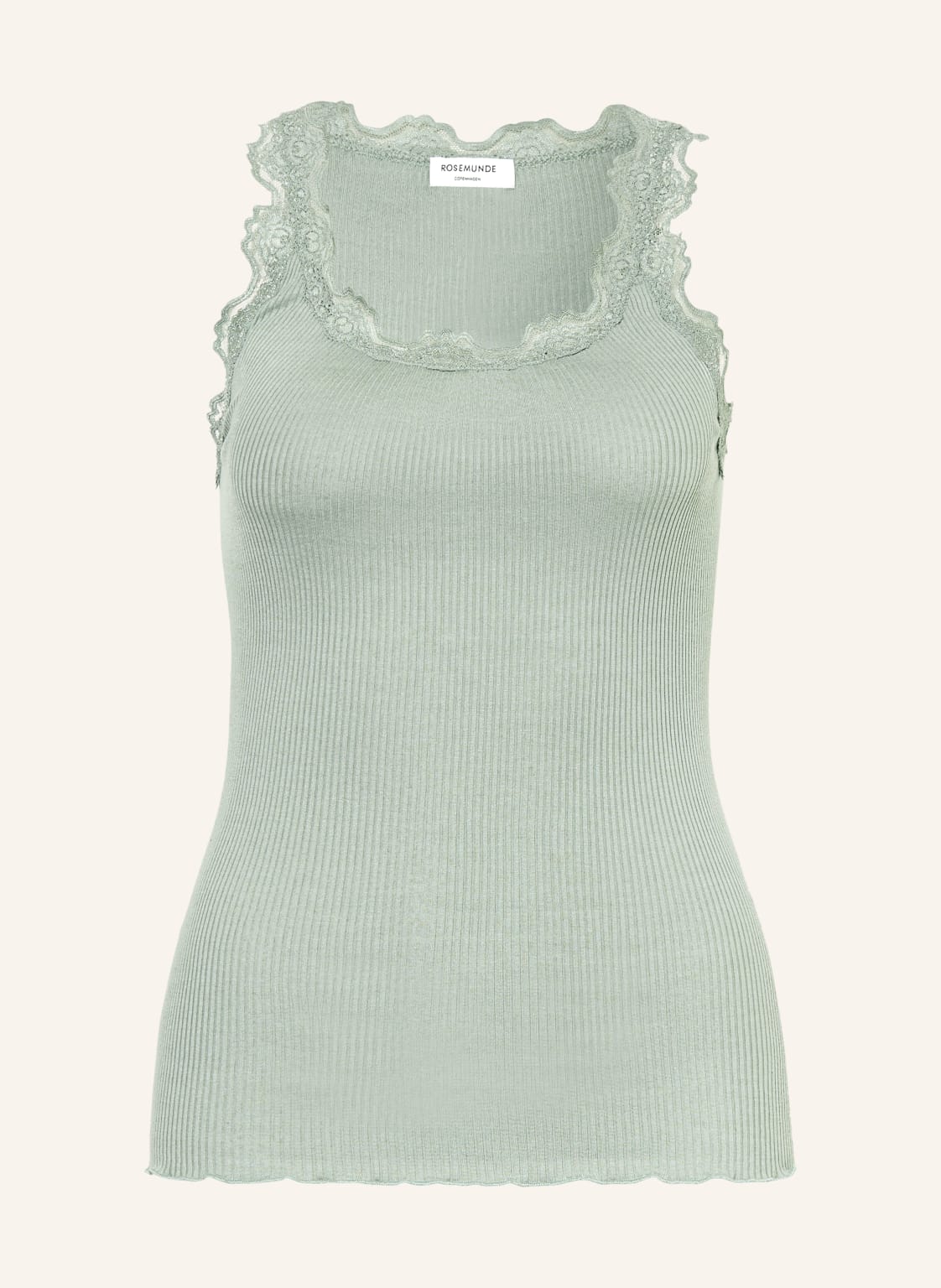Rosemunde Seidentop Babette Mit Spitze gruen von Rosemunde