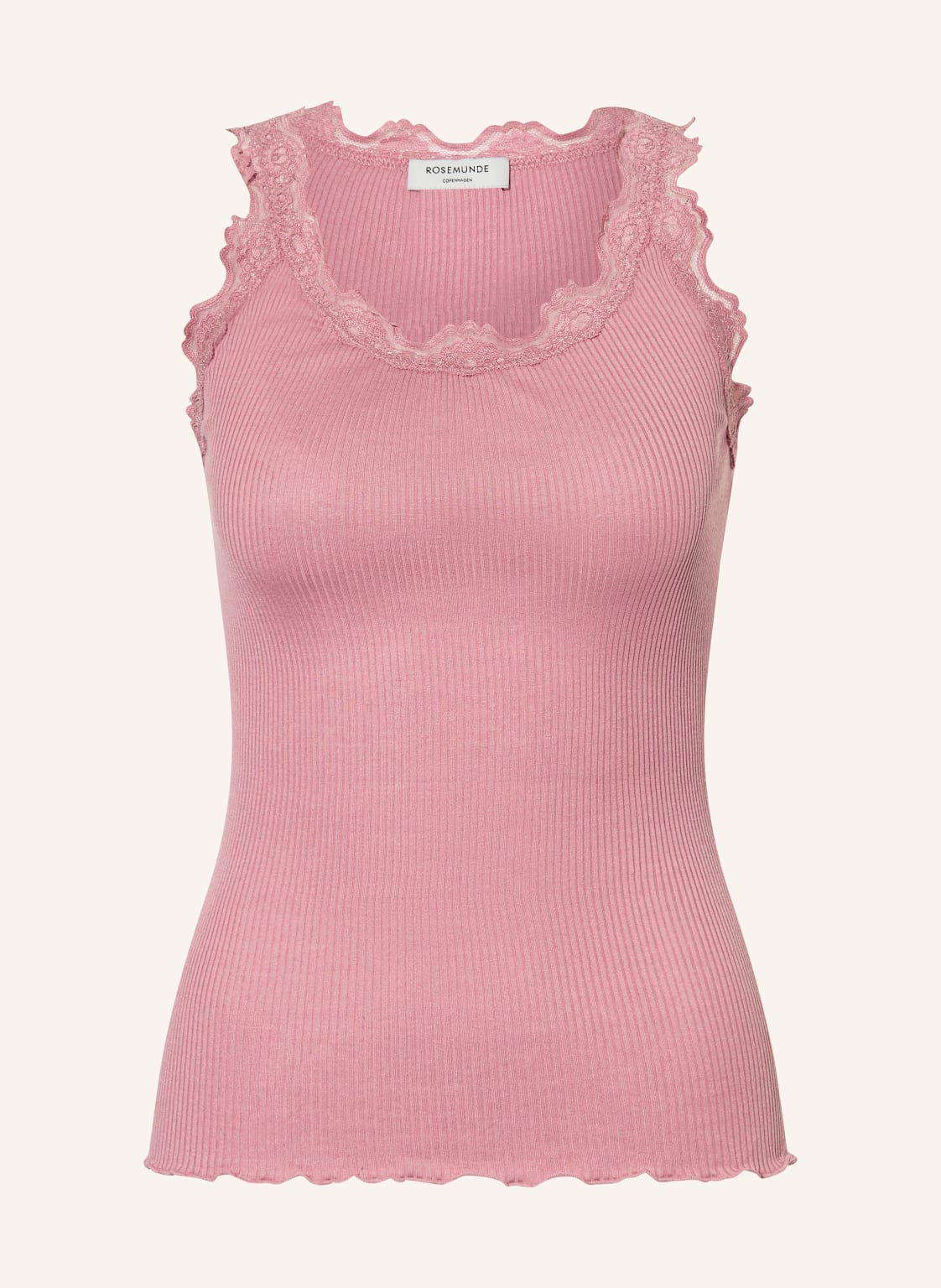 Rosemunde Seidentop Babette Mit Spitze rosa von Rosemunde