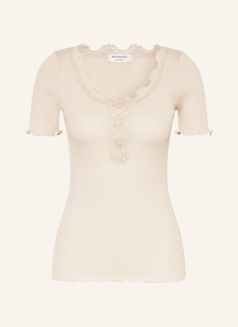 Rosemunde T-Shirt Beatha Mit Seide weiss von Rosemunde