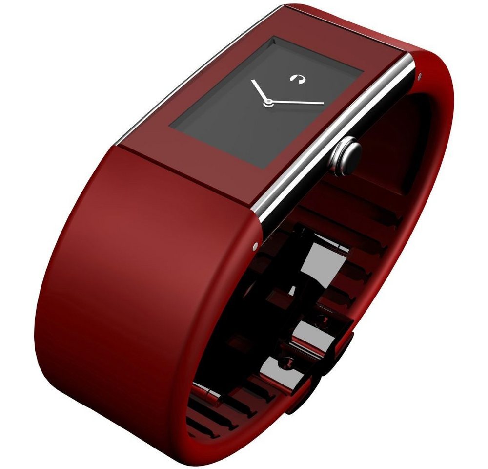 Rosendahl Quarzuhr ROSENDAHL Damen Armbanduhr WATCH II 43178 schwarz / rot B. 20 mm von Rosendahl