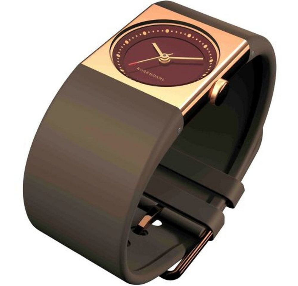 Rosendahl Quarzuhr ROSENDAHL Damen Armbanduhr WATCH IV 43264 kupfer / braun B. 23 mm von Rosendahl