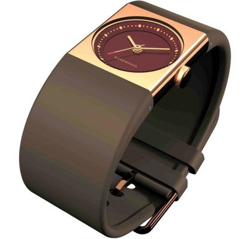 Rosendahl Quarzuhr ROSENDAHL Damen Armbanduhr WATCH IV 43264 kupfer / braun B. 23 mm von Rosendahl