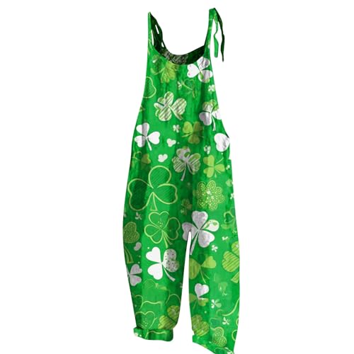 Jumpsuit Elegant Hochzeit Gast Damen Yoga-Jumpsuit Clown Latzhose Damen Kleeblatt Druck St Patricks Day Jumpsuit Spaghetti Jumpsuit Rückenfrei Playsuit Kuschelig Latzhose Festlich Weiß L Jumpsuit Elegant Hochzeit Gast Damen Yoga-Jumpsuit Clown Latzhose Damen Kleeblatt Druck St Patricks Day Jumpsuit Spaghetti Jumpsuit Rückenfrei Playsuit Kuschelig Latzhose Festlich Weiß L von Rosennie