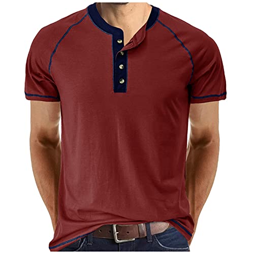 Poloshirt Herren Kurzarm 3XL,T Shirt Herren Rundhals Einfarbiges Knopfleiste Sommer T Shirt Kurzarm Stretch Poloshirt Mit Brusttasche Regular Fit Sport Tshirt Funktionsshirt von Rosennie